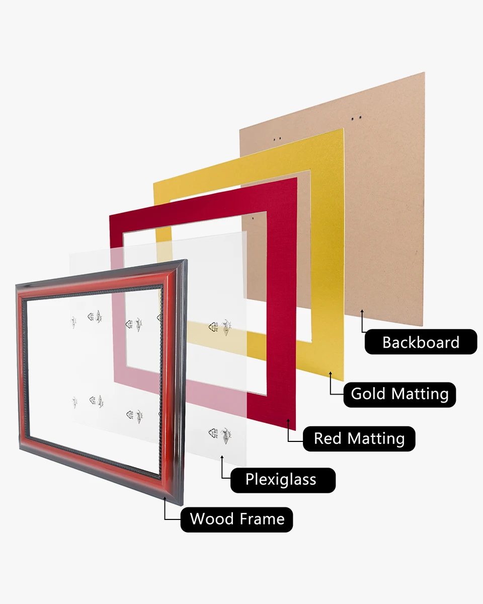 Mondone 2024 Customizable Eco-Friendly Solid Wood Diploma Frame Personalized 7x9 Graduation Photos Rectangular