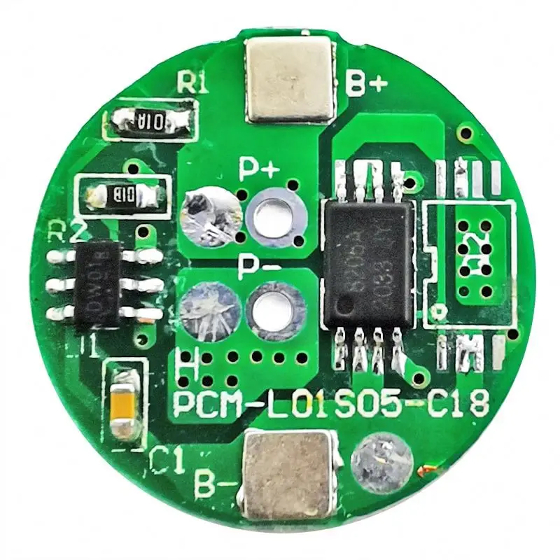 1s 2.5A круглый BMS для 3 6 V 7 литий-ионный/литий-полимерный 3V 2 LiFePO4 батарейный блок диаметром 18 мм (PCM-L01S05-C18)