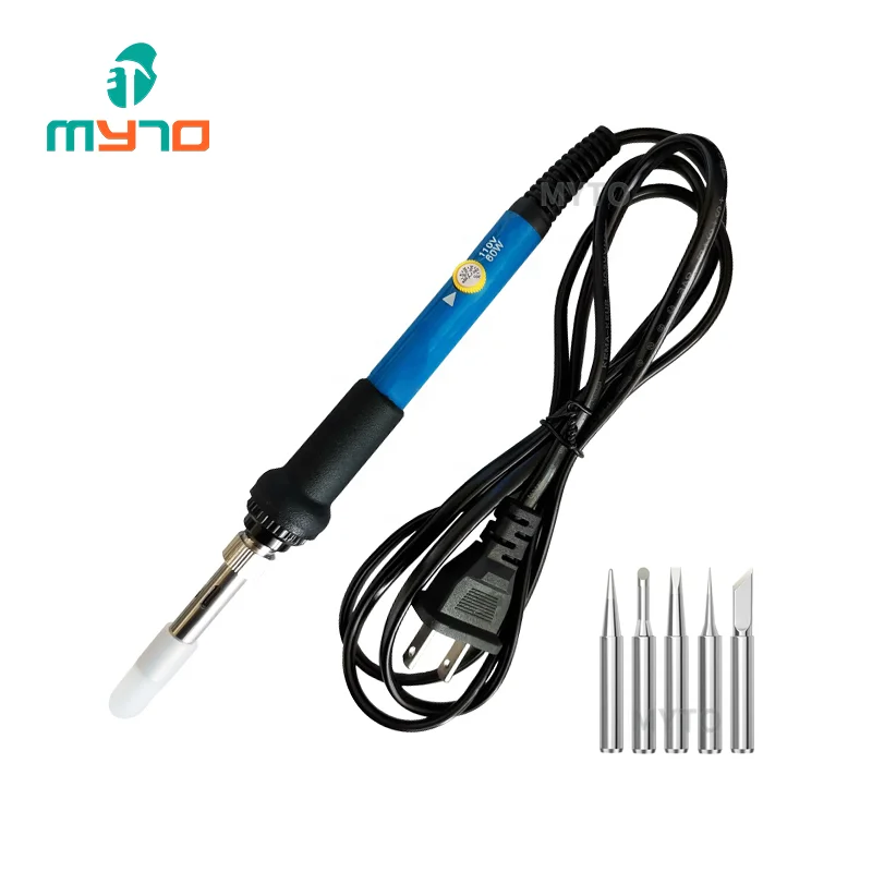 Myto 6 in 1 Thermostat electric iron Set 60W plastic handle soldering iron set
