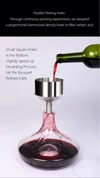 Rabbit Wine Aerator Shower Funnel with Sediment Strainer