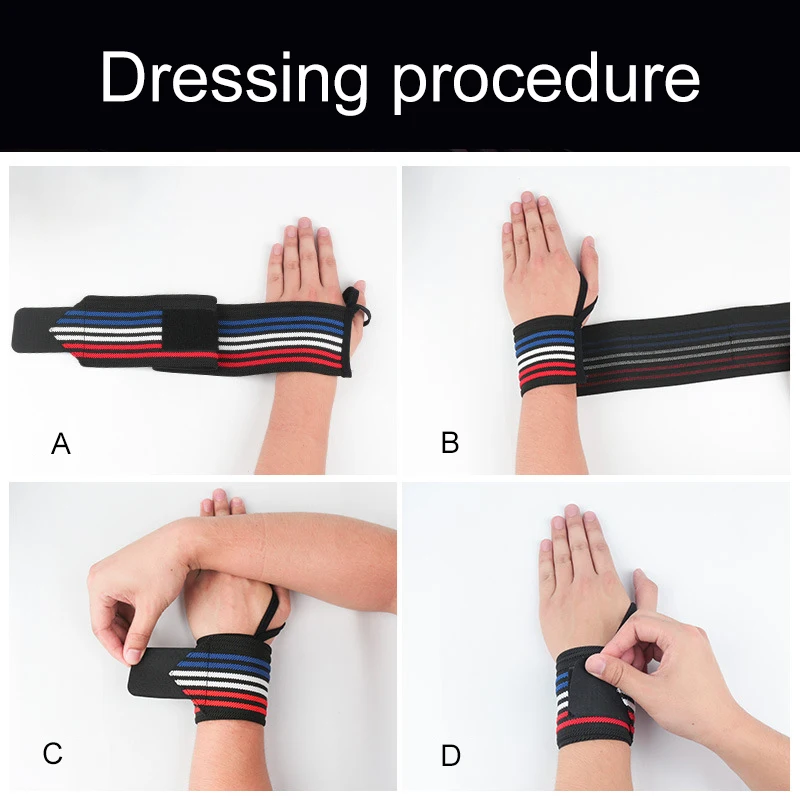 Weight Lifting Exercise Hand Wrist Compression Protector Wrist Bandage Heavy Duty Lifting Wrist Strap