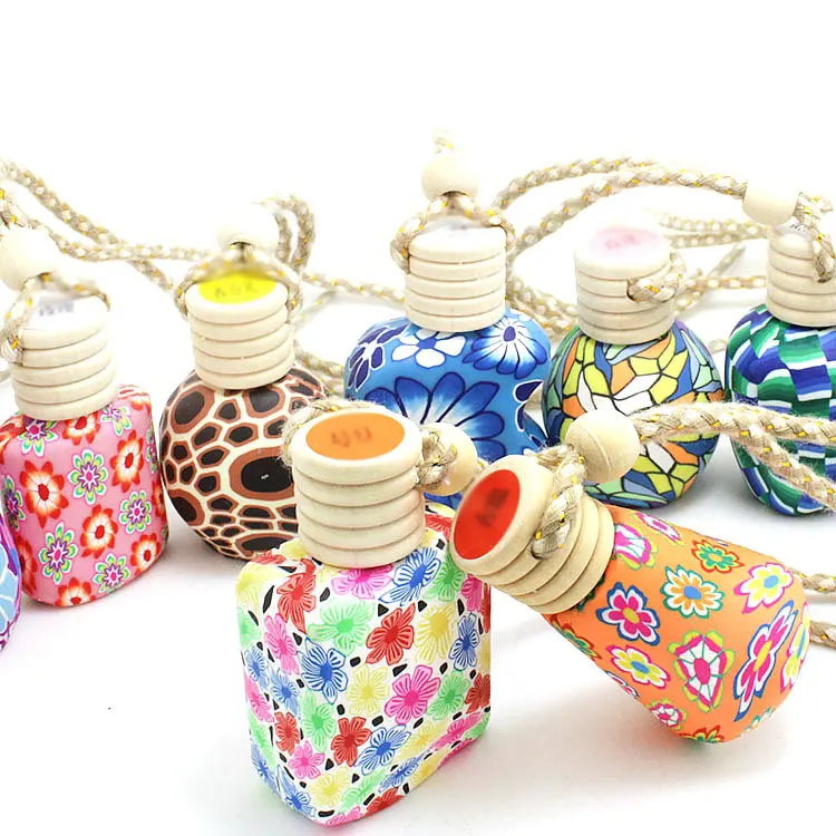 Hot Sale Soft Ceramic Aromatherapy Glass Bottle, Empty Hanging Car Perfume Bottle