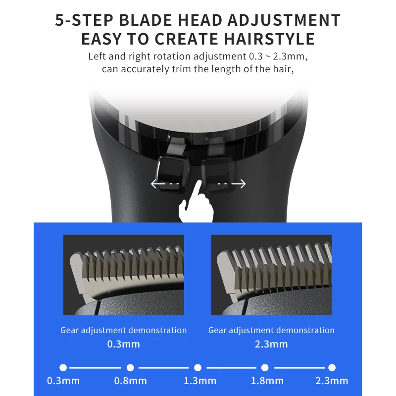 Amazon best sales electric trimmer professional hair clipper  lcd professional hair trimmer cordless hair clippers for men