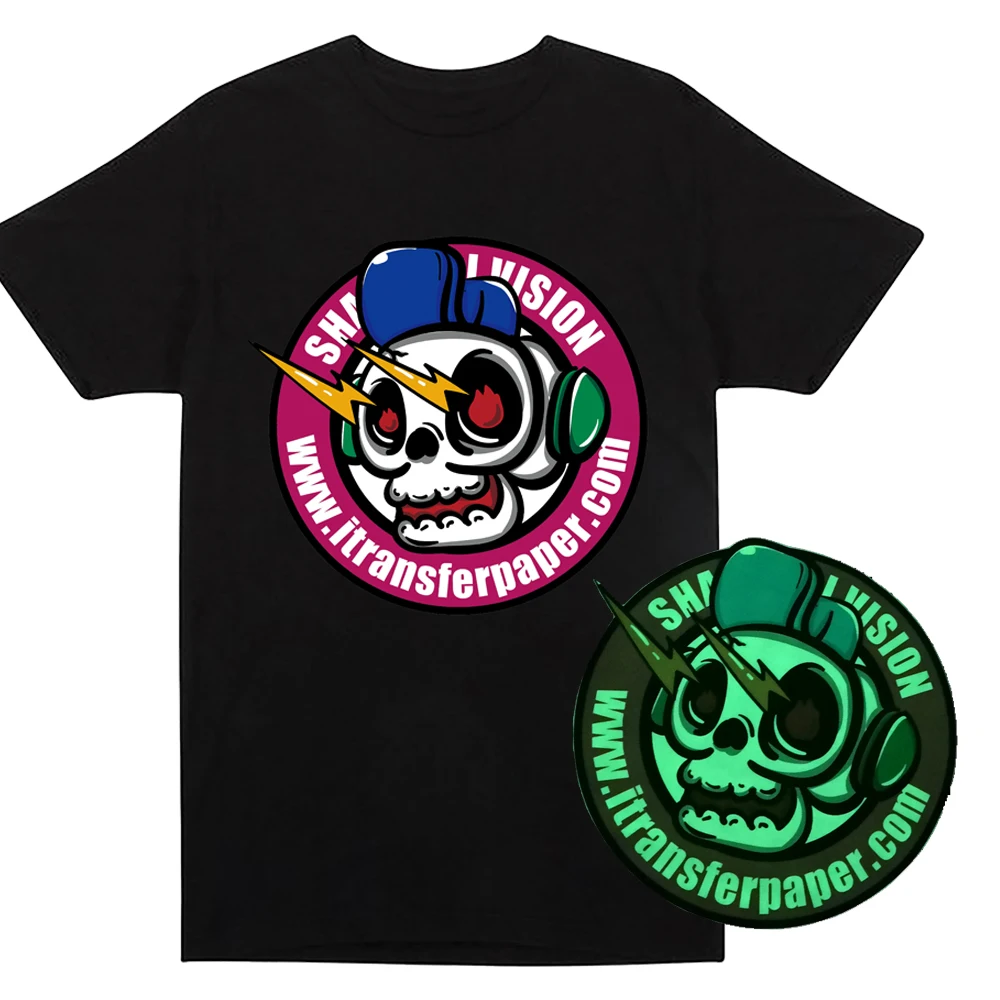 
A4/A3 digital printing inkjet luminous dark heat transfer paper for cotton fabric textile t-shirt 