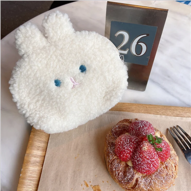 
wholesale new trendy cartoon plush mini Rabbit coin purse bag 