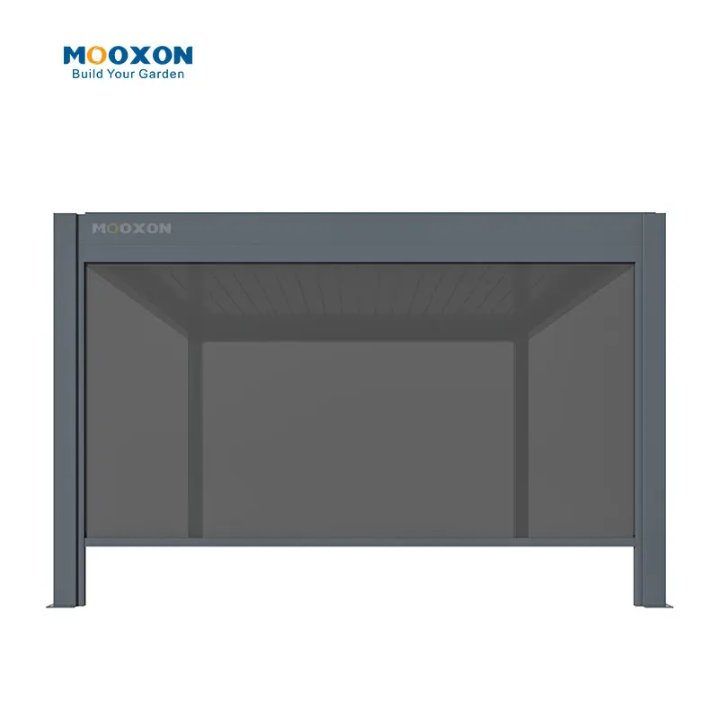 Mooxon High Quality Aluminium Louver Pergola Modern Outdoor Car Parking Bioclimatica 4 X 4  Louvre Windows Shades Carport