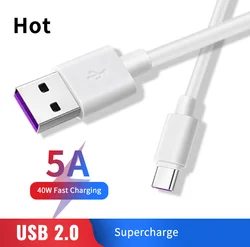 Wholesale Type-C USB Connector 5A Data Charging Cable 40W Power Cable