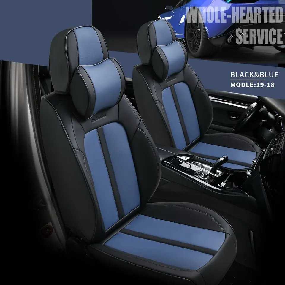 New Sport Leather Car Interior Accessories Car Seat Pvc Cushion Full Set Luxury Seat Cover