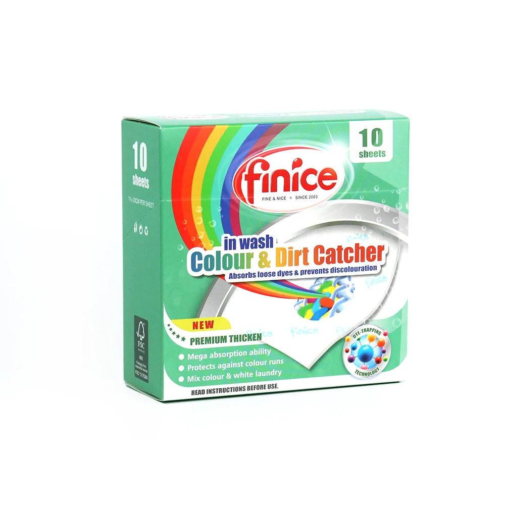 FNC719 Finice Home dirt collector absorption color catcher sheets color run remover