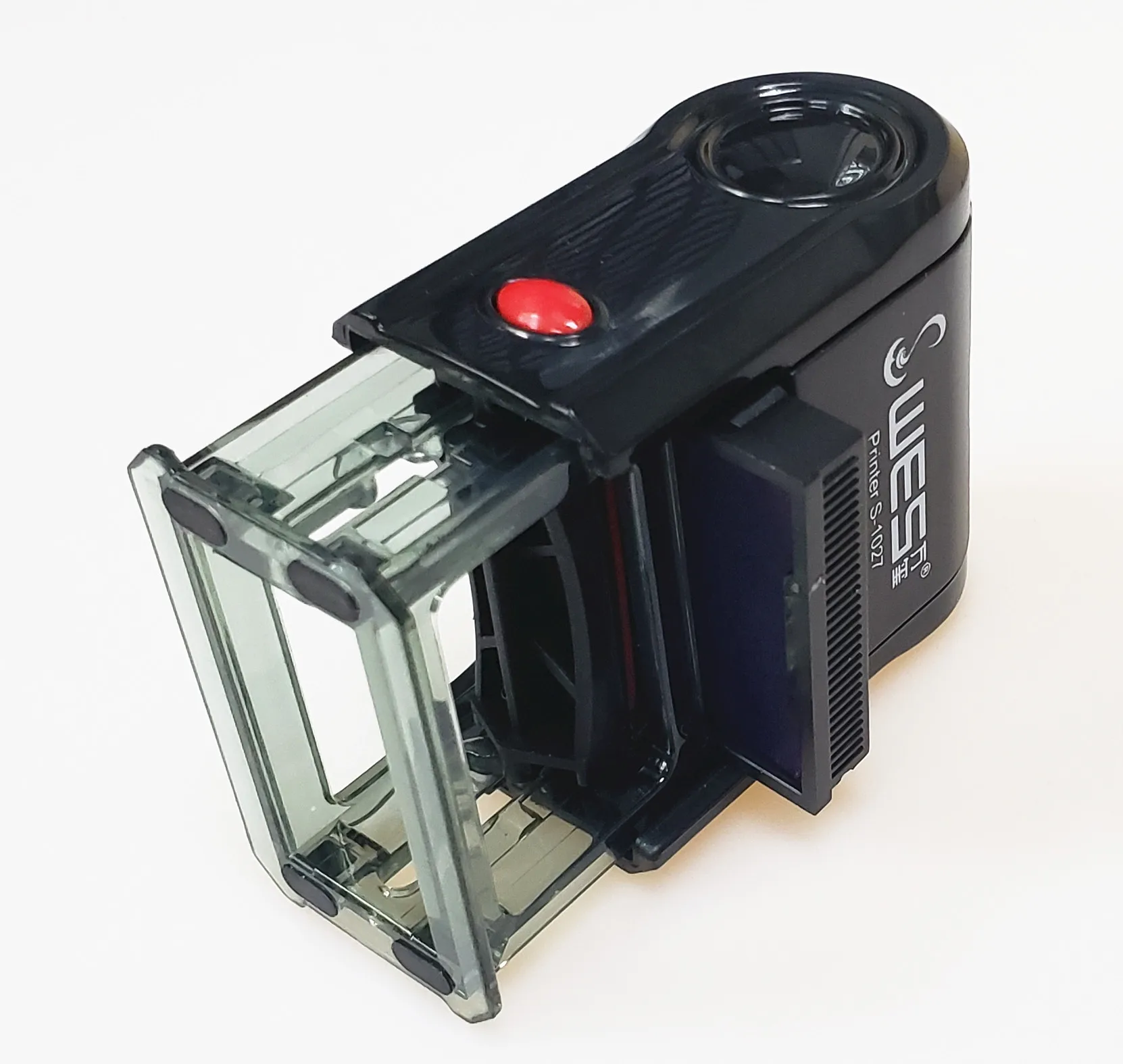 Cgs 2019 Пользовательские OEM канцелярские принадлежности офисный штамп Trodat круглая самоусадочная резиновая черная сумка Красный Синий индивидуальный логотип Dia