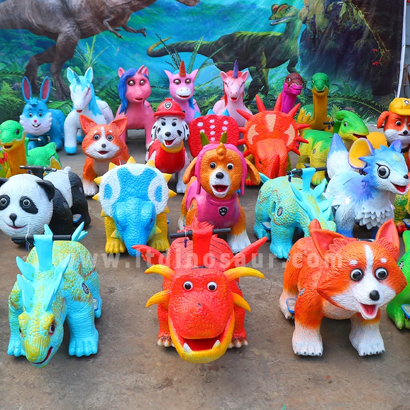 Indoor Kids Park Kiddie Electric Dino Ride Electric Animal Montable Dinosaur For Kids For Outdoor Mall