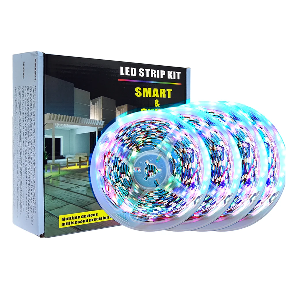 Dream Color Christmas Lights Ws2812B Rgb Led Pixel Smart Led Strip Chase Lights Led Holiday Lighting For Party Christmas