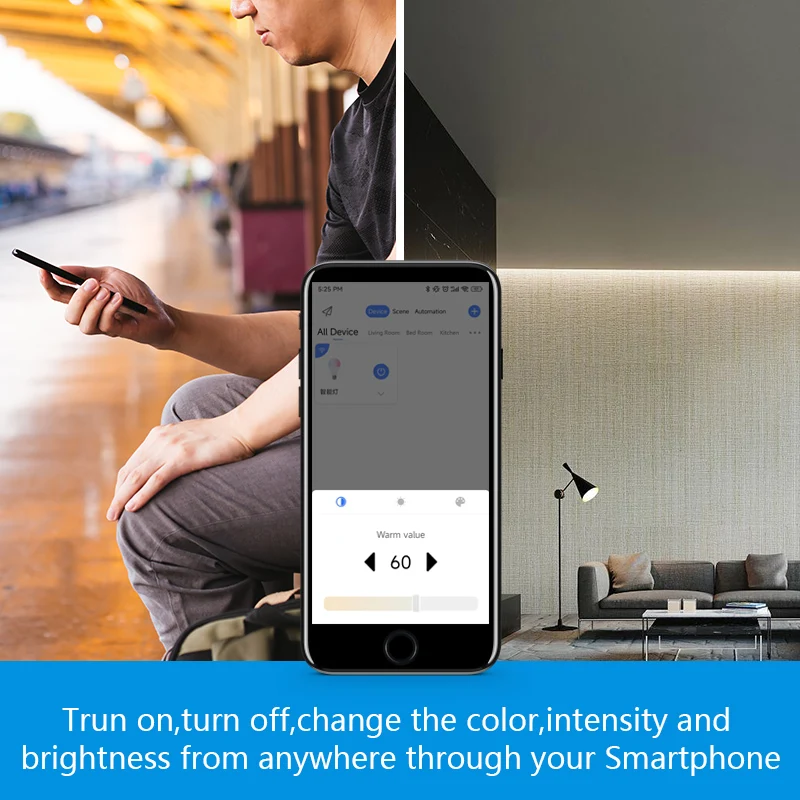 Smart Light Bulbs RGB Wifi Work with Alexa Google Assistant Dimmable A19 E26 High CRI Brightness LED Bulb