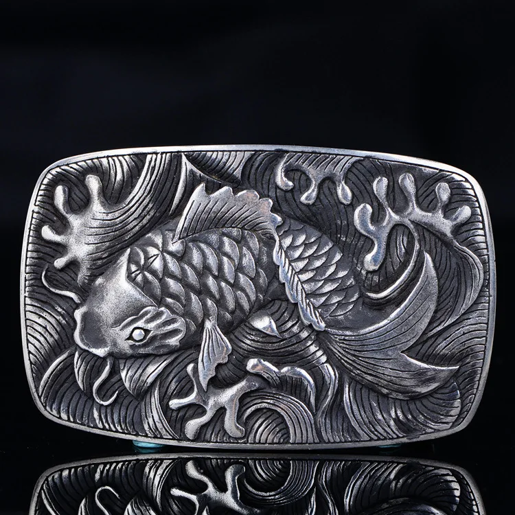 Новая модель, внутренний размер 40 мм, Стерлинговое Серебро, индивидуальная пряжка для ремня с табличкой с именем в западном стиле для мужчин