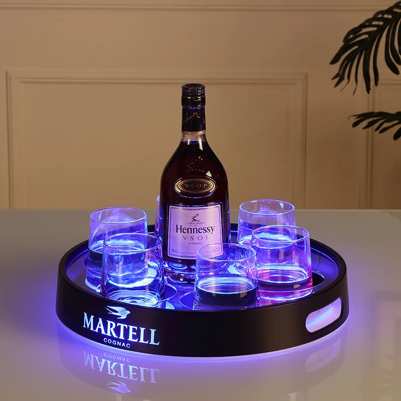 Custom Acrylic Wine Rack Temperature Flask Thermos Bar Lighted Shelf LED Bottle Display-New Creative Product Christmas Occasions
