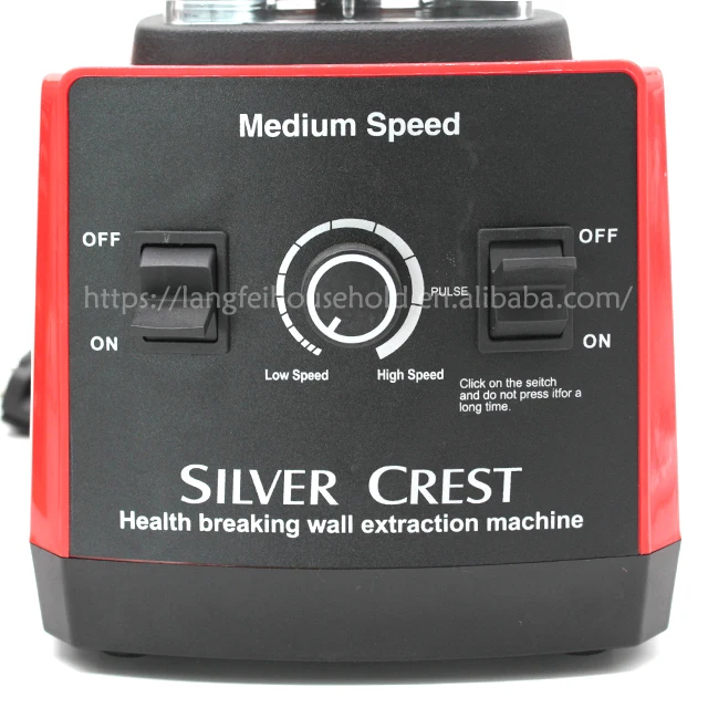 Good Quality High Power Silver Crest Double Cup Large Capacity 2.5L Square Cup Blender for Grinding and Juicing