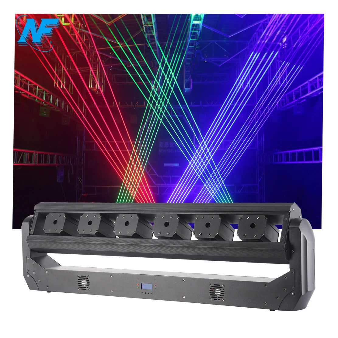 Dj show 6 Eyes Moving Head Laser Bar Light 6 heads DMX/Sound/Auto Control Club Bar Beam RGB Laser