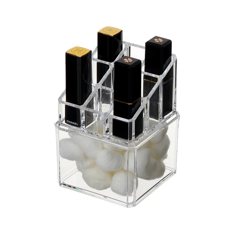 Durable dresser plastic storage organizer for cosmetic case tools hair clip stackable PS 2 tier makeup storage bin