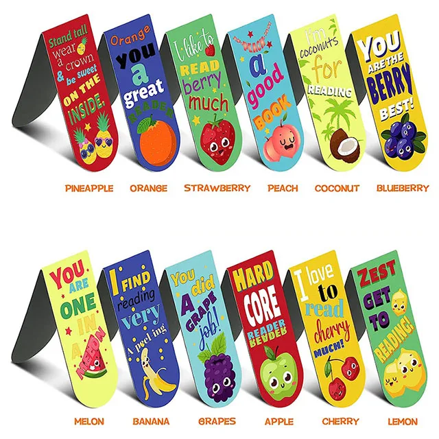 Custom printing Kawaii strong Magnet paper bookmarks with free sample free design