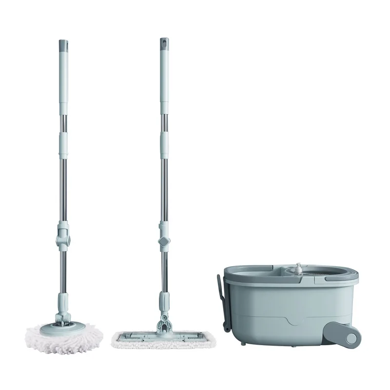 
Cheaper Price High Quality Microfiber Blue Cleaning Mop Floor Cleaner Mop Set Flat Mop With Bucket 