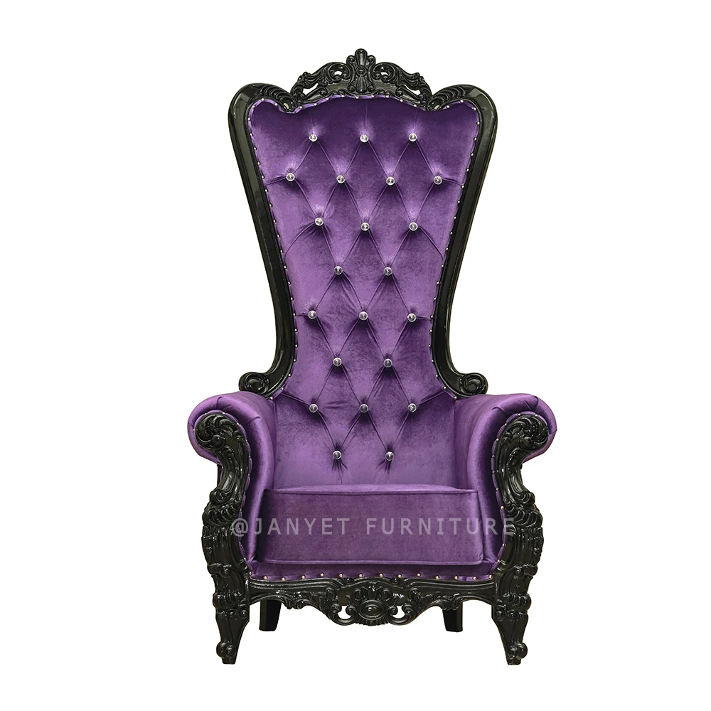 Luxury Royal Purple Kings Chair Throne