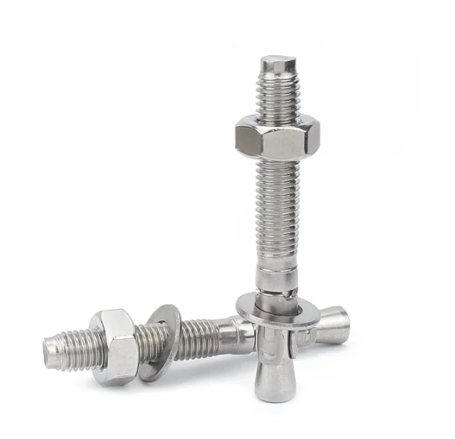 Ss304/Ss316 Stainless Steel Post Tension Wedge Anchor with Nut and Washer