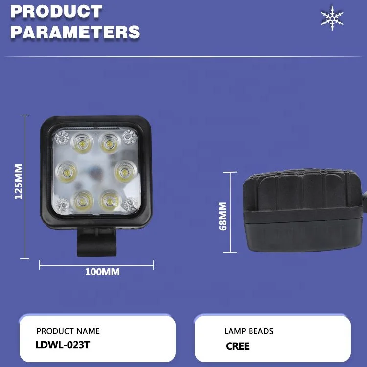 LC 4 inch 30W square spot beam led work light for offroad truck agricultural vehicle