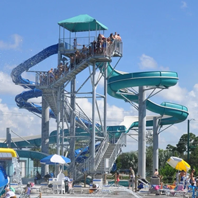Indoor/Outdoor Fiberglass Spiral Slide Park Equipment Tube Slide for Kids Custom Size Water Games for Residential Home