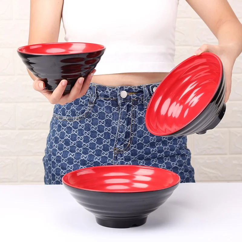 Japanese Ramen Bowl Gift Sets with Chopsticks and Spoons, Melamine Unbreakable Large Bowl for Pho Cereal Noodle Udon