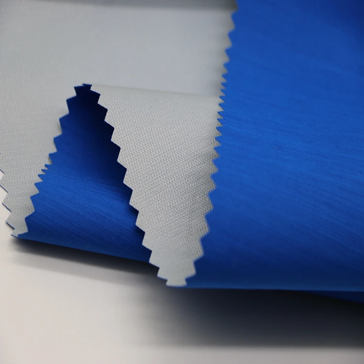 100% Polyester  stripe  taslan with   tpu bonded  use for   ski wear  garment  material