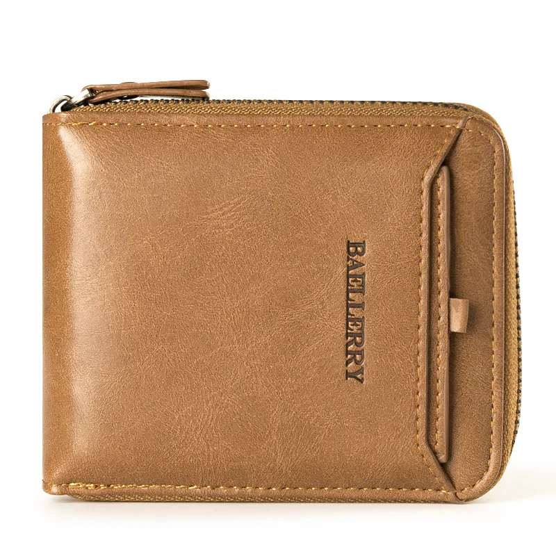 Men Wallet Fashion Coin Purse Card Holder Small Wallet Men Clutch Wallets Zipper Clamp for Money Designer