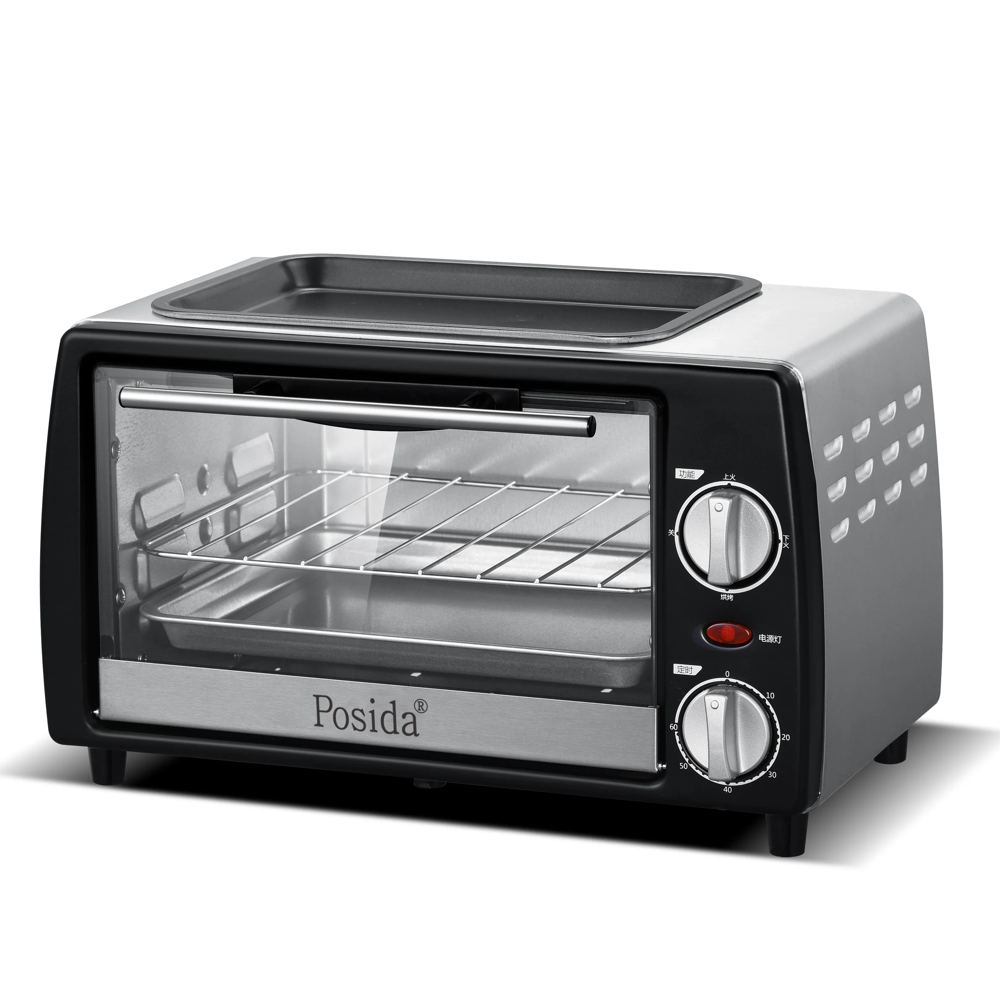 10L750W electric oven  Mini Pizza Oven with baking pan on the top oven electric