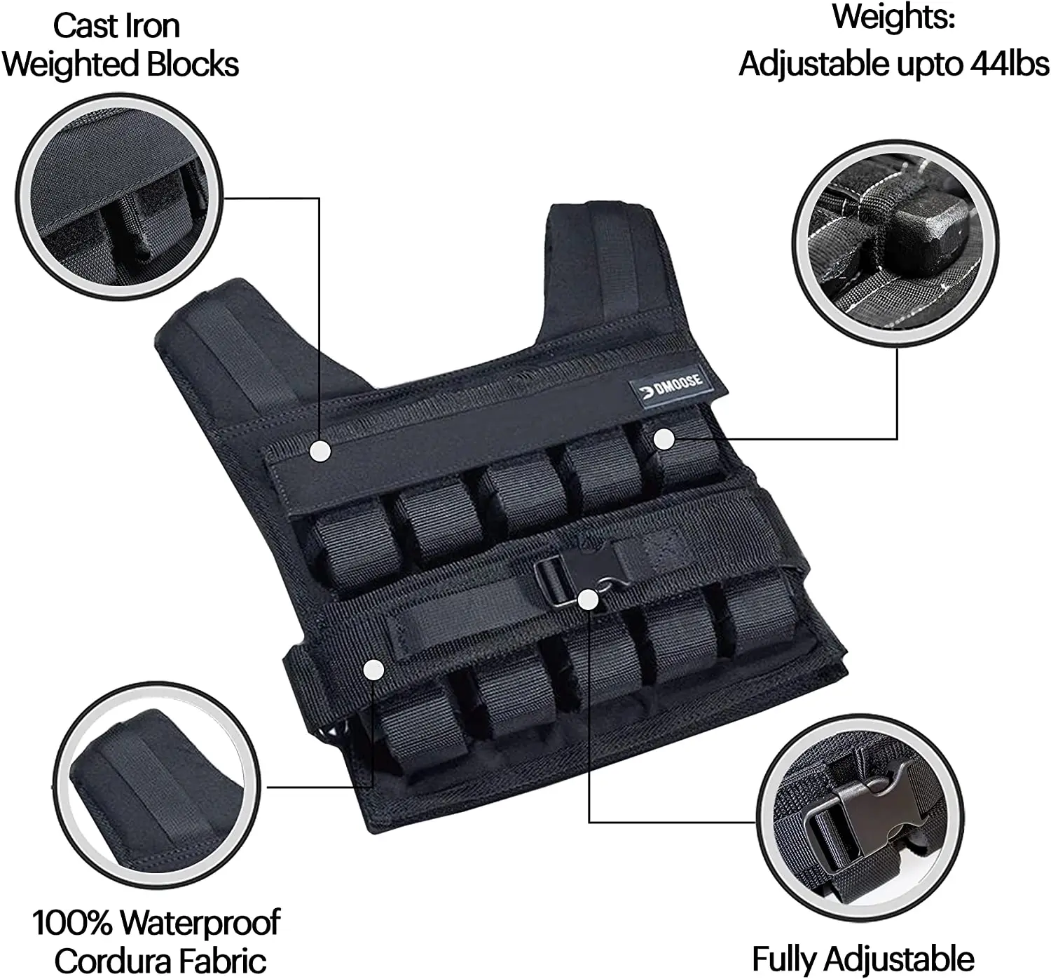 Adjustable Weighted Clothes For Men,Weight Workout Vest With Iron Weights