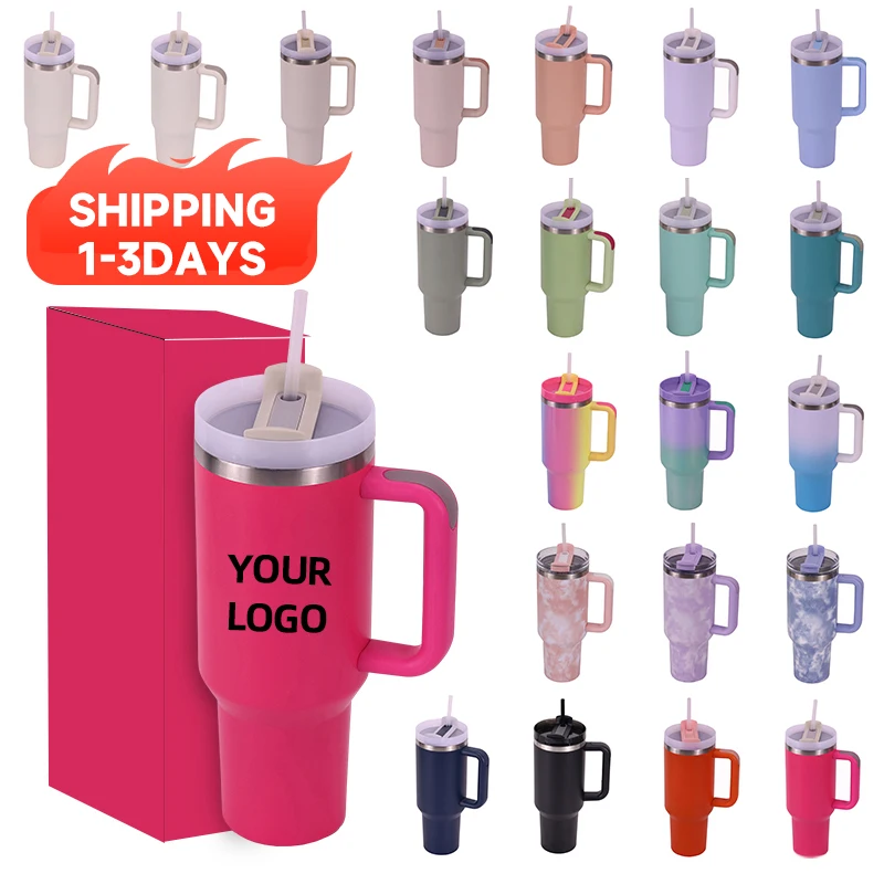 Topnovo ODM&OEM Christmas Gift Stainless Steel Double Wall Vacuum 40oz Sublimation 40 oz Insulated Tumbler With Handle