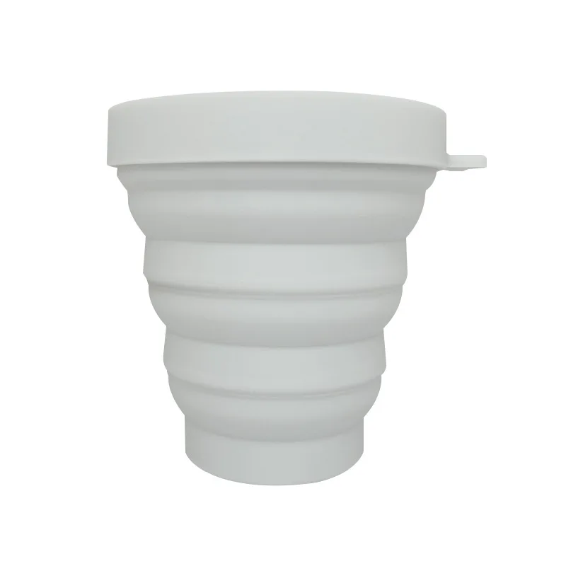 Colorful Silicone Folding Telescopic Custom Water Cup Travel Collapsible Silicone Coffee Mug Cup