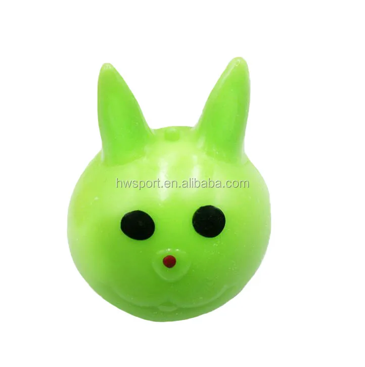 2024 Promotional rabbit shaped tpr flour balls toys for kids and adults tpr animal squeeze toys gifts
