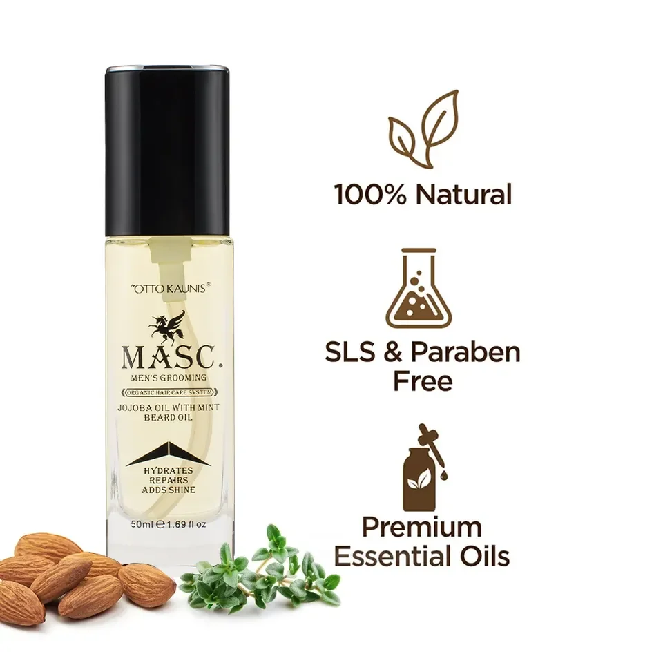 Organic Jojoba Oil 100% Pure Beard care Macadamia Seed and Almond Beard Oils