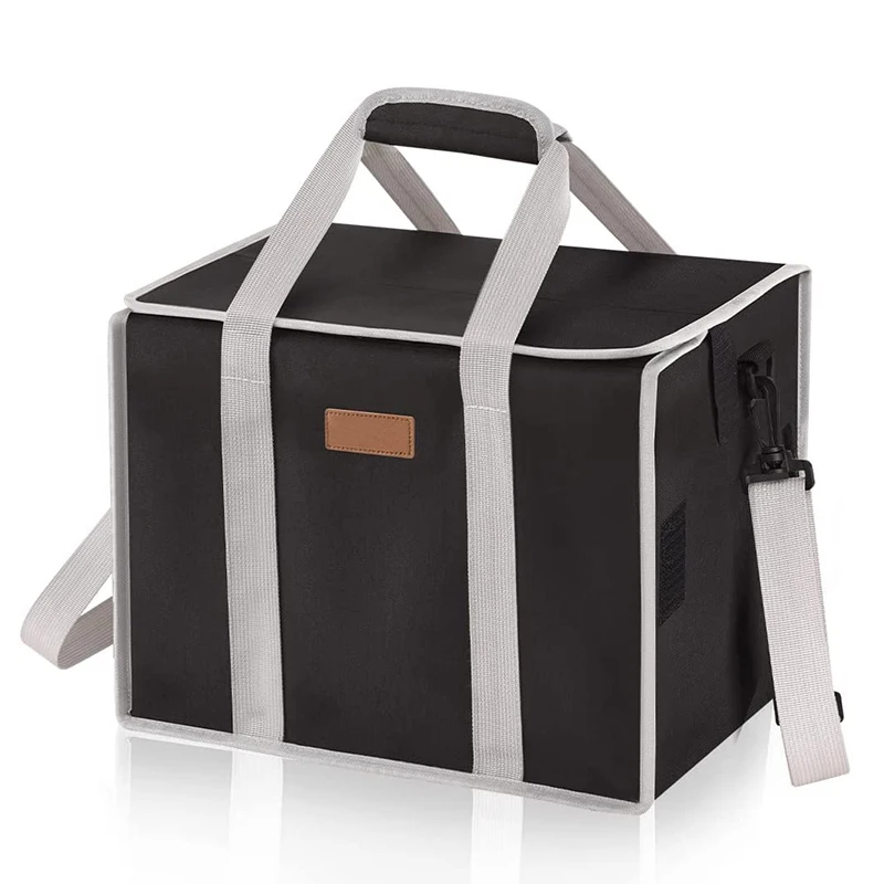 Custom Beach Hiking Durable Leak proof Collapsible Large Shoulder Strap Lunch Cool Box Picnic Thermal Insulated Cooler Bag