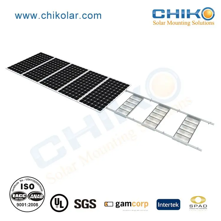 East- west Dual-Orientation non penetration ballasted flat roof solar mounting system