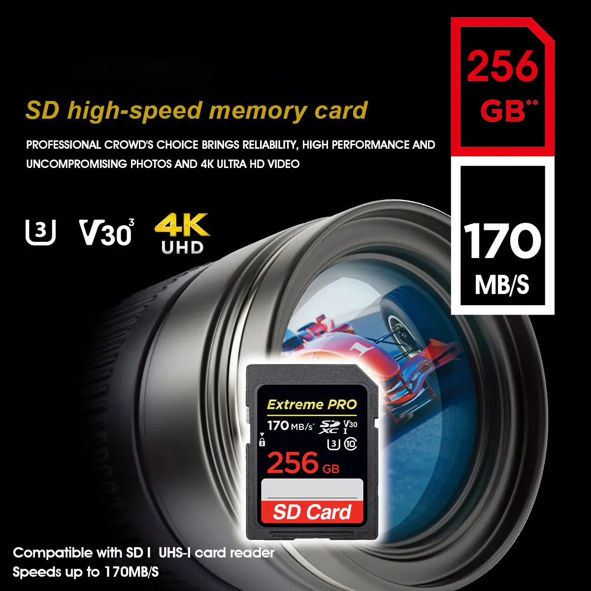 Real Capacity 64Gb 128Gb SD Card Manufacturer Cheap Price 16/32/128/512GB Card for Sandisk Adapter for Samsung Camera