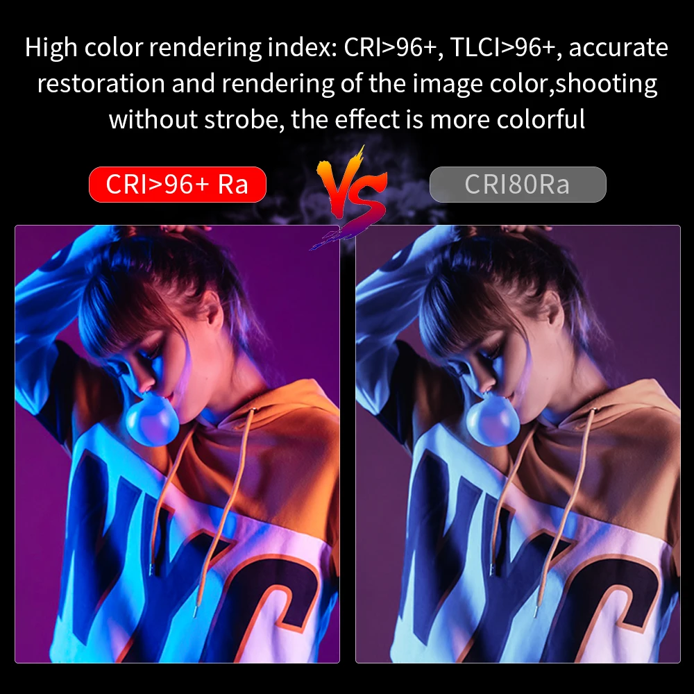 2 Packs 50W 2.4G RGB Film Light Dimmable 3200K-7500K CRI 96+ LED Video Light for Studio Camera Shooting YouTube lighting