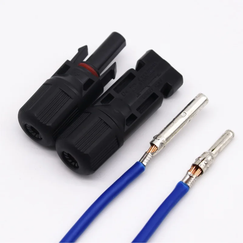 Ip67 Waterproof Solar Cable Connector Female and Male 2.5mm2 4mm2 6mm2 30a 1000v 2 Pin Pv Solar Connector for Solar Panel