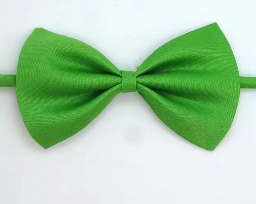 factory Classic Pre-Tied Solid Butterfly Bow Tie for dog Children Plain Style in Polyester Material