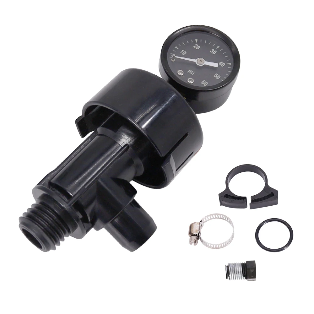 98209800 High Flow Manual Relief Valve/Air Relief Manual Valve Assembly with Black or Stainless steel Pressure Gauge