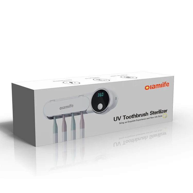 
360 Degree All-Around Portable Wall Mounted Disinfection UV Light Toothbrush Sterilizer 