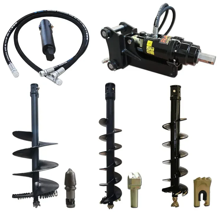 2023 New Design 18 Months Warranty Hydraulic Auger Drive Attachment Mini Excavator