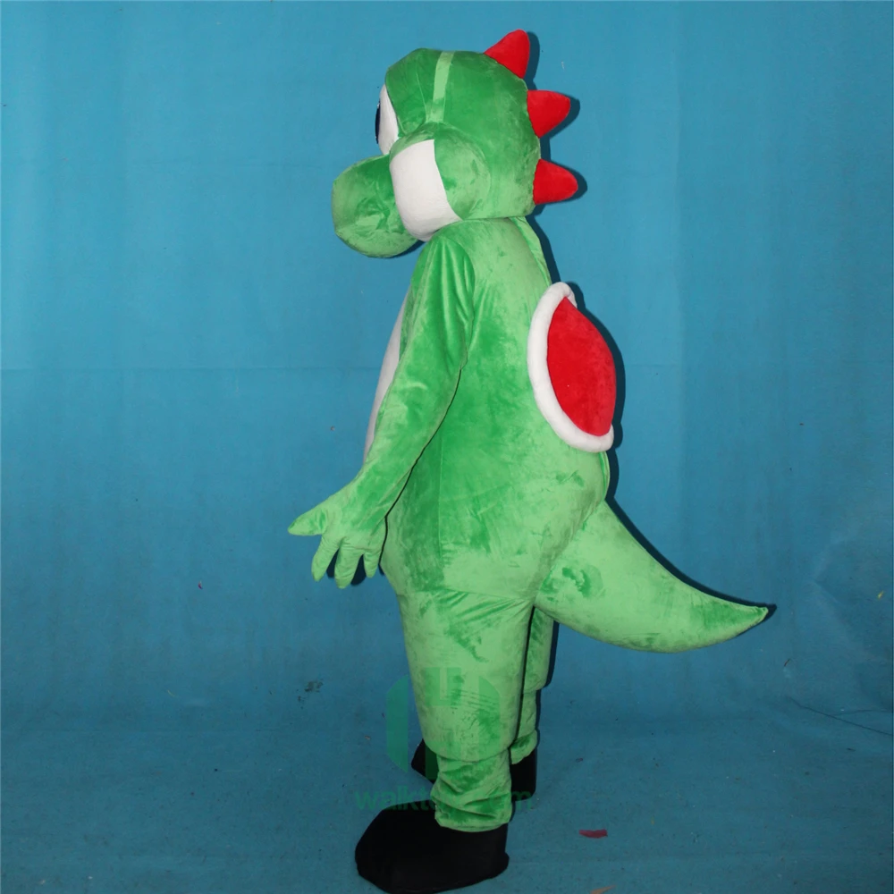 Green Dinosaur Yoshi Dragon Mascot Costume for Adults Halloween Carnival Party Event