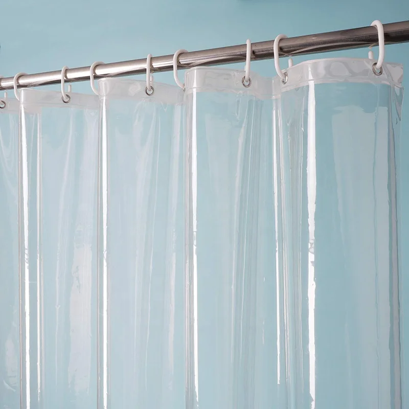 BindiTransparent Plastic Wholesale Summer Lightweight Waterproof Bathroom PVC Poles Shower Curtain