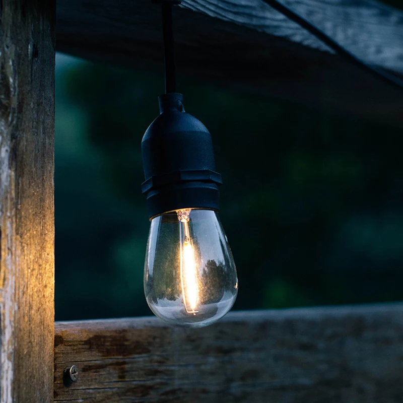 2024 Most Popular 48ft Vintage Brightness Edison Bulb Outdoor Bistro String Lights Led