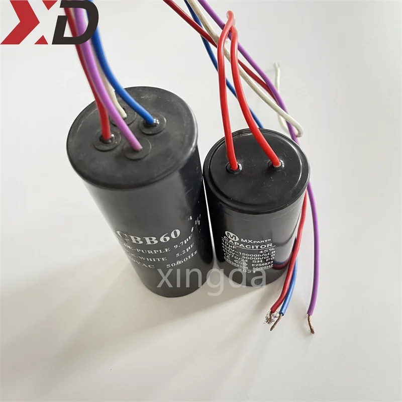 Customized 1uf To 100uf 110 450vac 50 60Hz CBB60 9.7uf 5.2uf Capacitor Ac Motor Capacitor